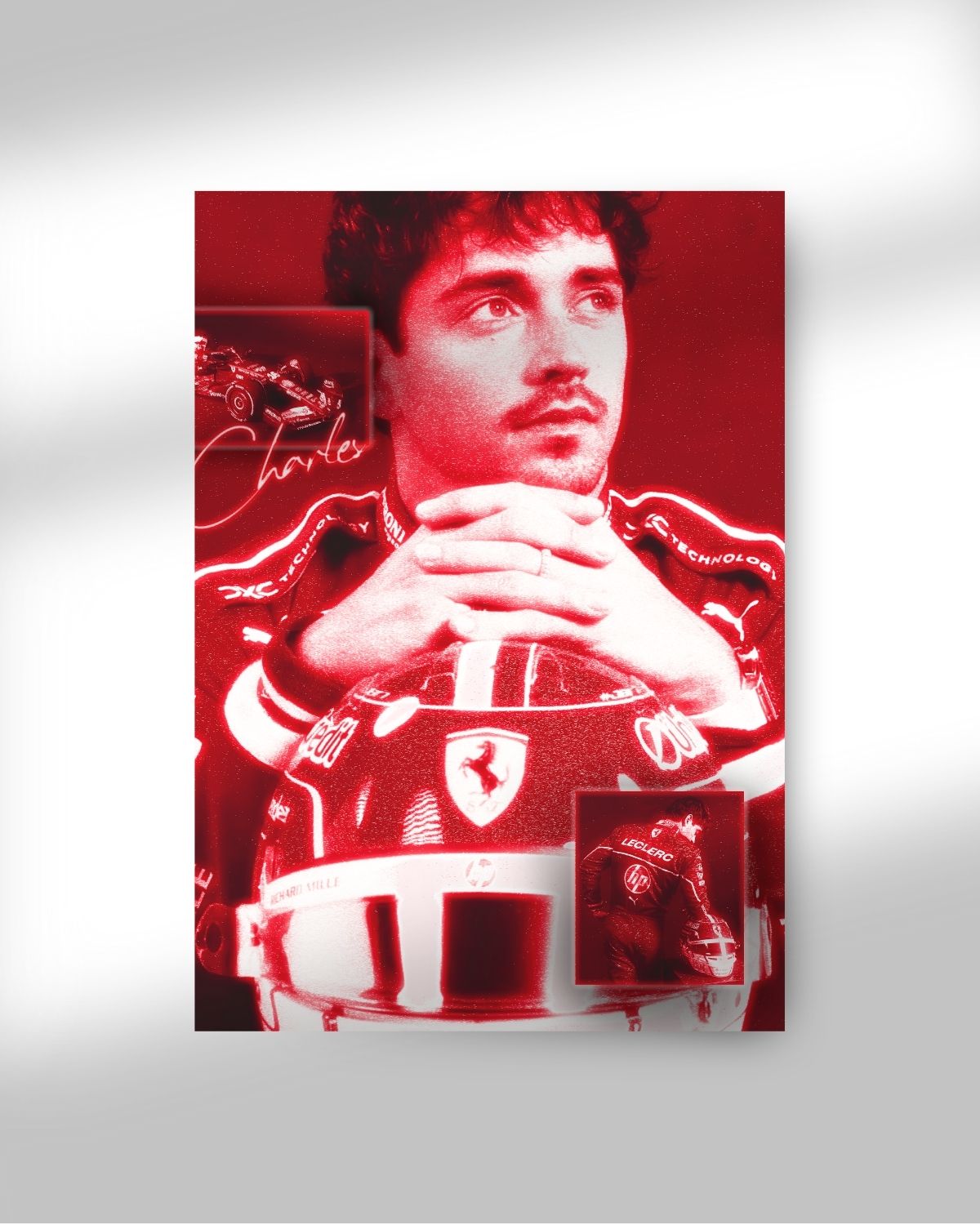 Charles Leclerc - Red Hot Poster