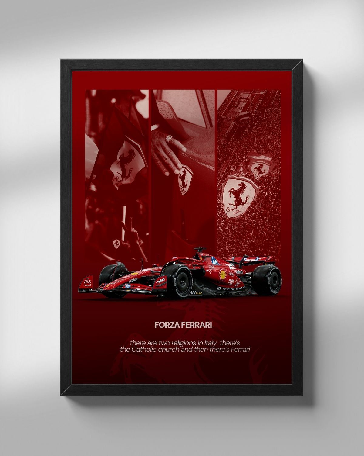 Ferrari Team Poster